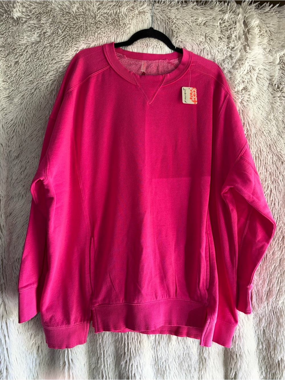 FP Movement by Free People Living Pink Crewneck Sweatshirt